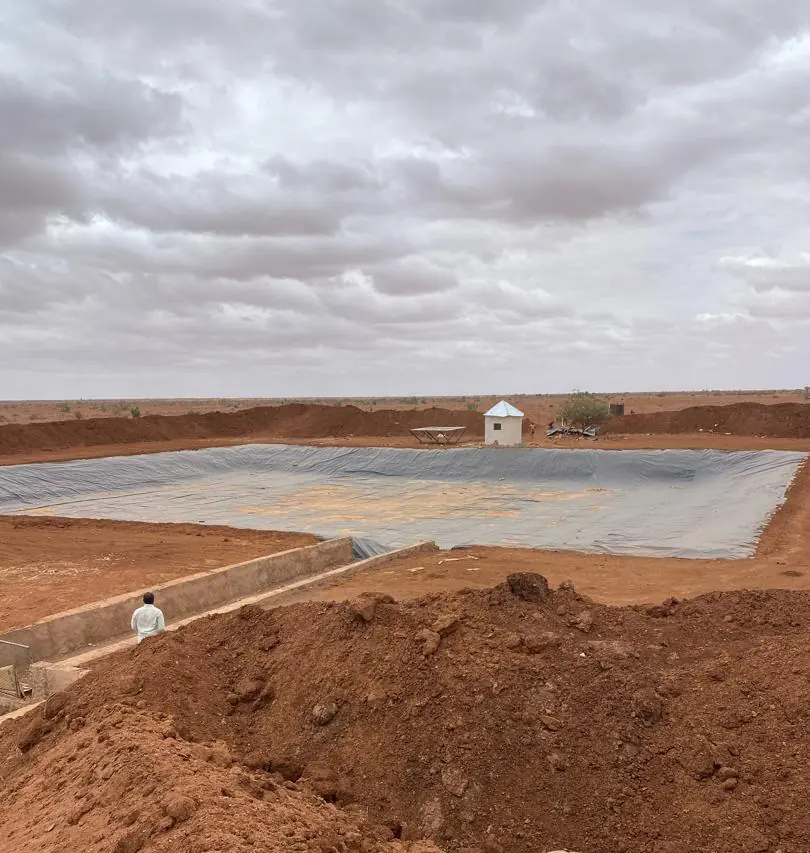A water catchment documented during a field visit